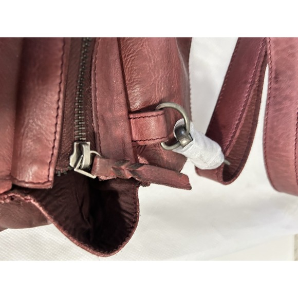 Latico Deja Handcrafted Leather Crossbody Top Handle Red Zip Dustbag NWT $275 - Picture 9 of 14